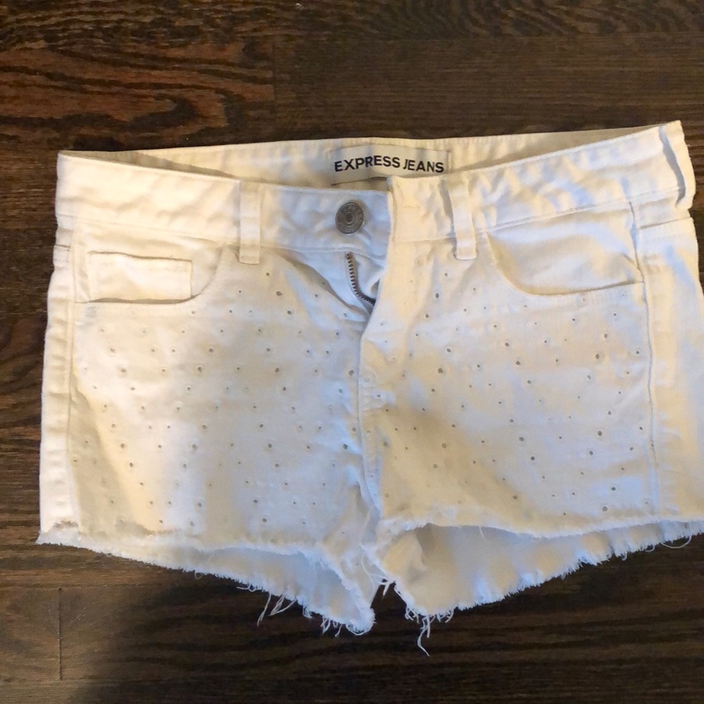 Express white shorts
